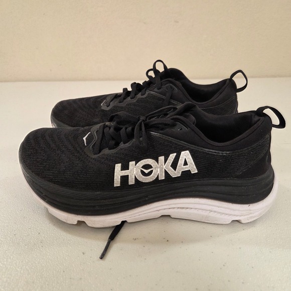 Hoka One One Shoes - Hoka One One Gaviota 5 Black White Running Shoes Womens 8 Wide 8D 1134459